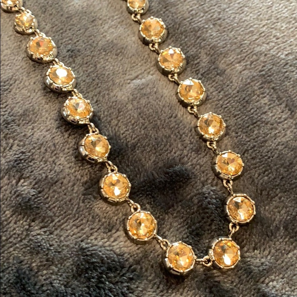 Beautiful champagne stone layering necklace